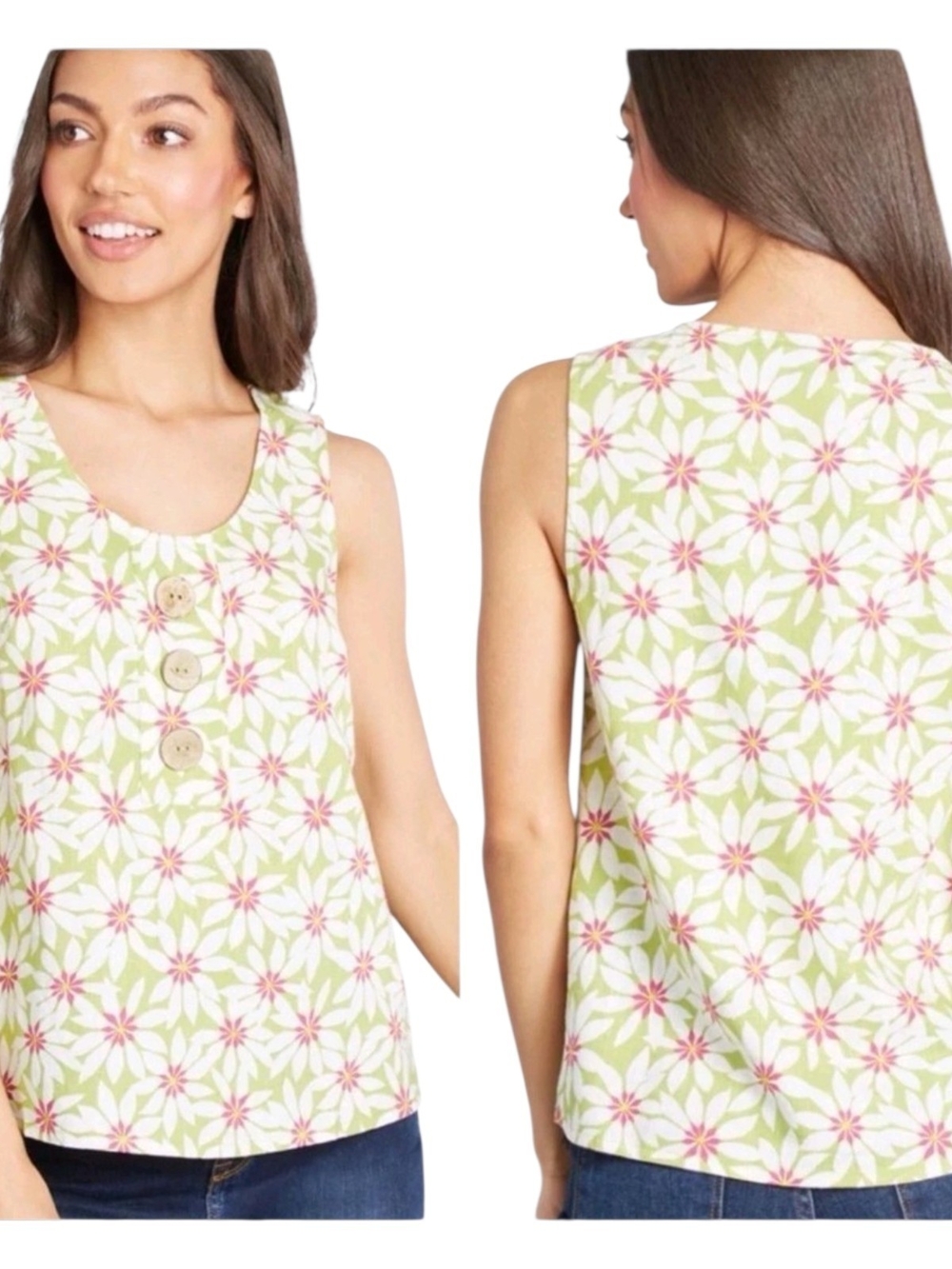 NEW ModCloth Love of Buttons sleeveless top